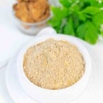 Seasoned breading mixture ready for coating meat.